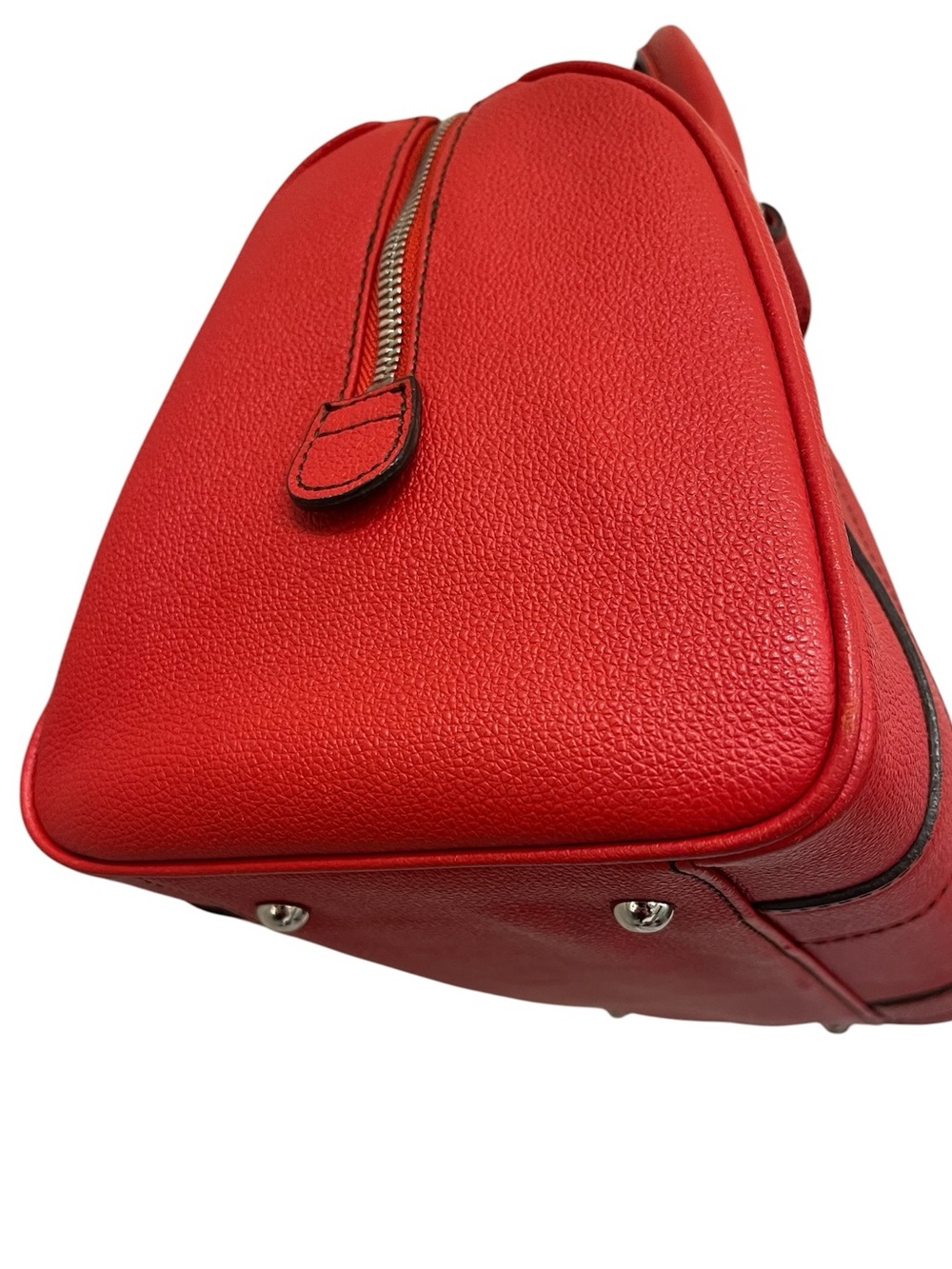MCM Authentic Red Leather Boston Bag - Picture 4 of 12